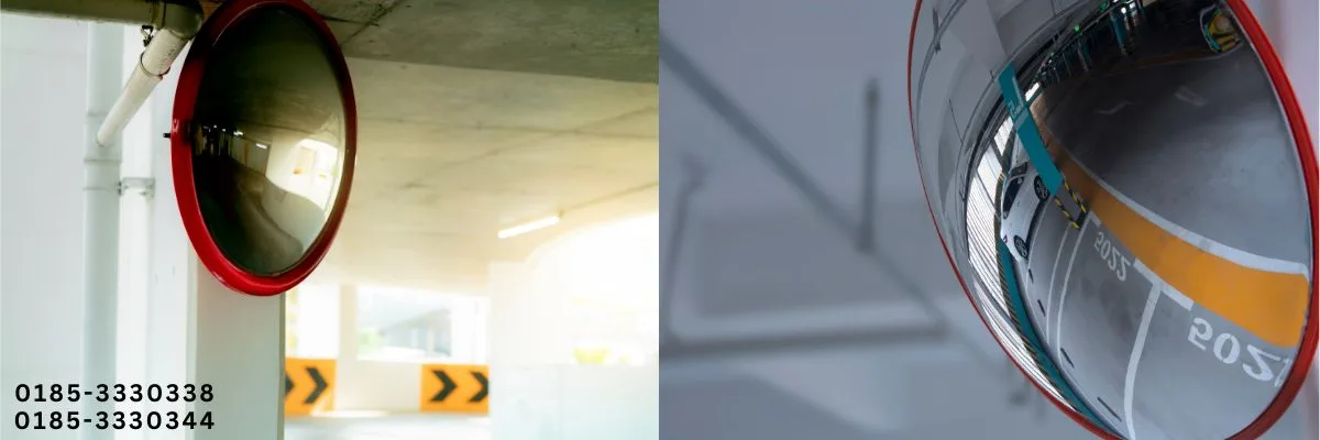 Convex interior mirrors are ideal for indoor use and are ideal for shop security