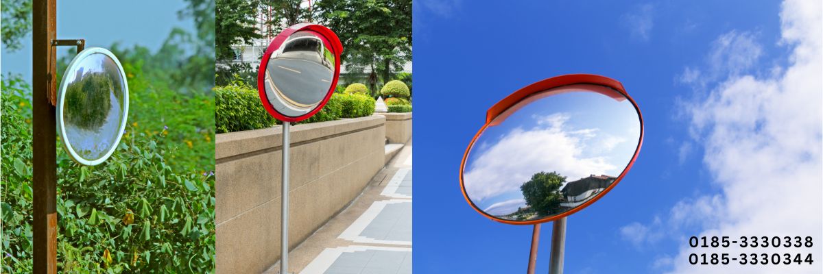 The Trimatrik Highway Convex Mirror is ideal for rural locations where visibility may be poor around hills or bends